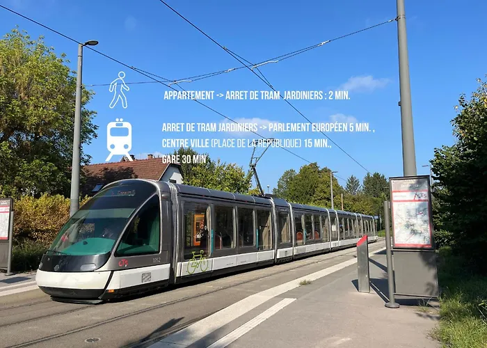Appartement Le Balcon Fleuri Centre Robertsau Tram Jardiniers *