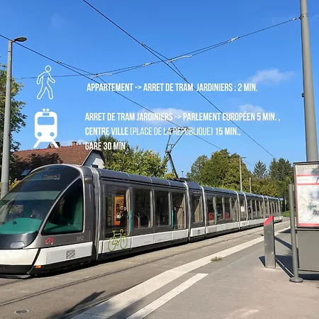 Apartment Le Balcon Fleuri Centre Robertsau Tram Jardiniers *